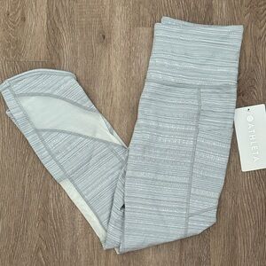 NWT Athleta Women’s High Rise Jacquard Mesh Chat to Town Capri Leggings